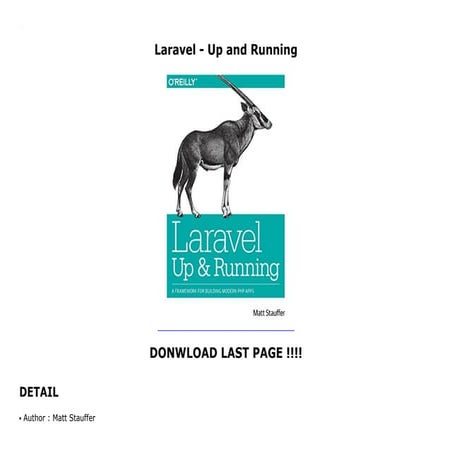 Laravel - Up and Running