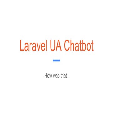Laravel ua chatbot