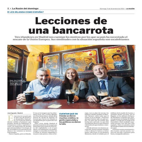 Es Irlanda como España Lecciones de una bancarrota