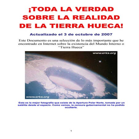 La Realidad De La Tierra Hueca