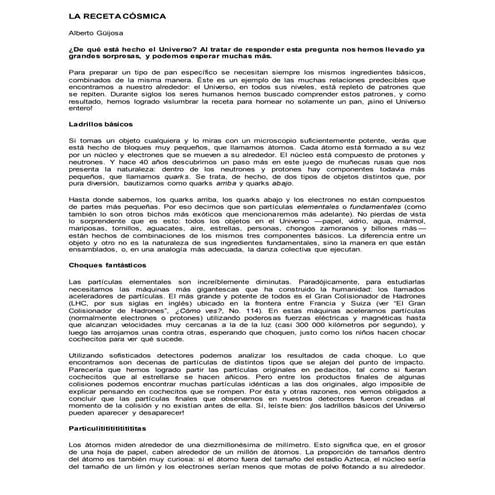 La receta cósmica