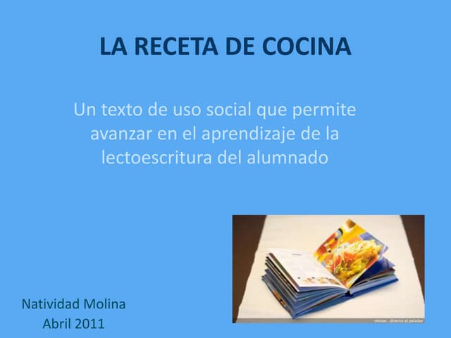 La receta de cocina nati