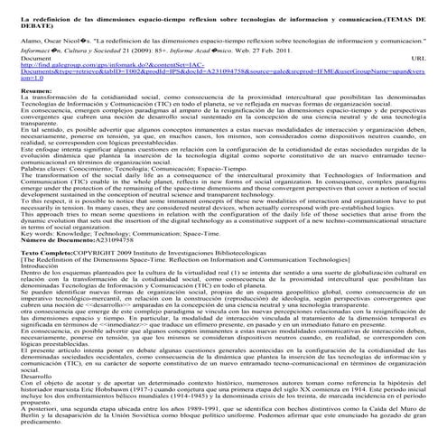 La redefinicion de las dimensiones espacio