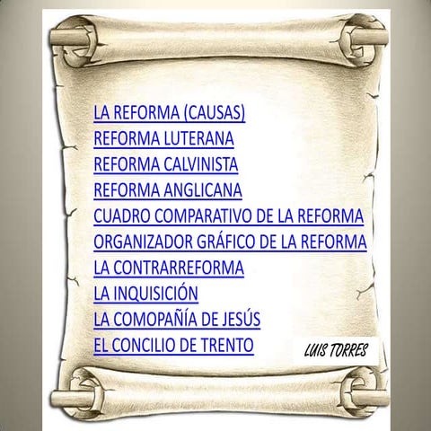 REFORMA Y CONTRARREFORMA