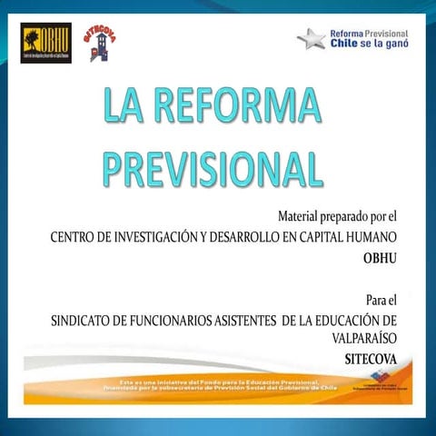 La Reforma Previsional