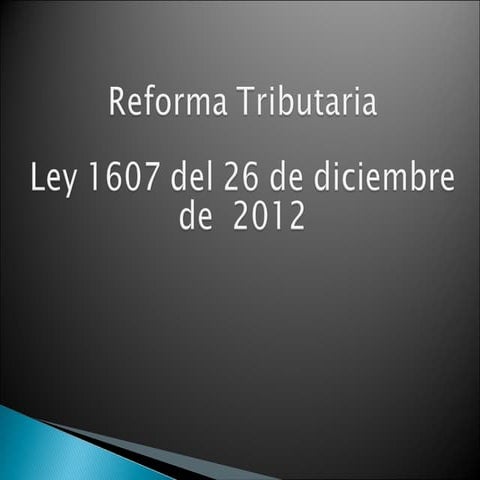 La reforma tributaria