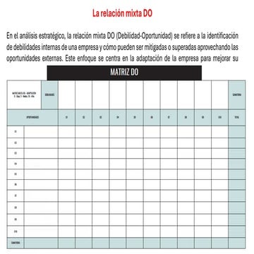 Matriz de relación mixta DO - Adaptación