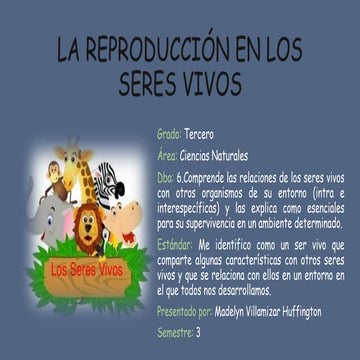 La reproduccion en los seres vivos | PPT