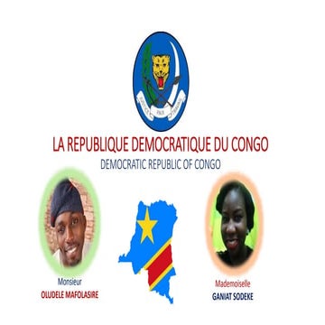 LA REPUBLIQUE DEMOCRATIQUE DU CONGO By OLUDELE MAFOLASIRE And GANIAT ...
