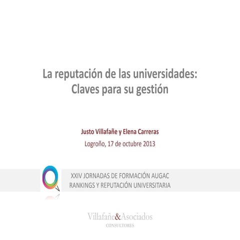 La reputación de las universidades: Claves para su gestión