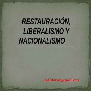 La restauración (4º eso)