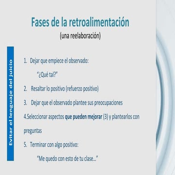 La retroalimentación