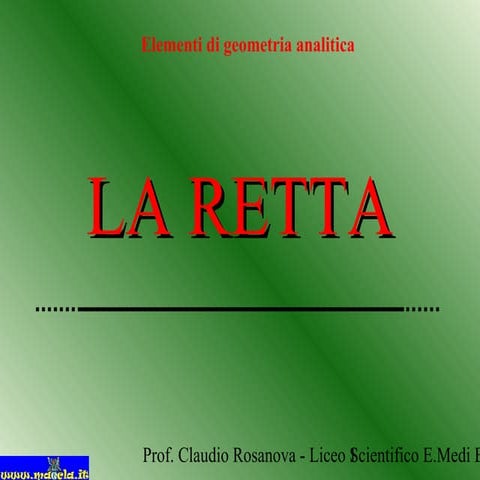 La Retta nel piano cartesiano | PPT