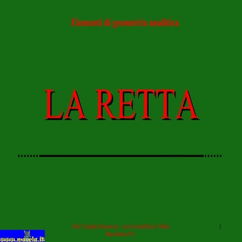 La Retta nel piano cartesiano | PPT