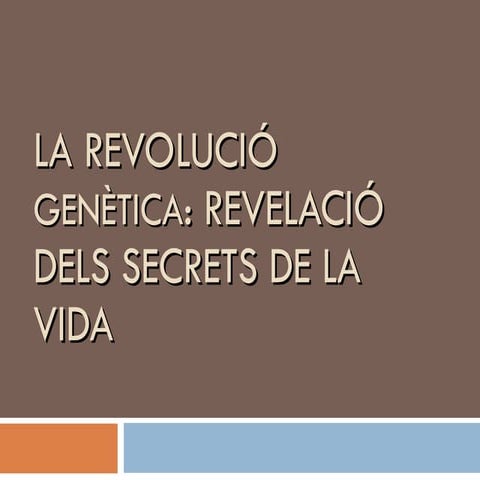 La revolució genètica