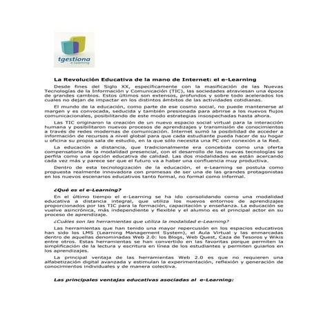 La revolución educativa de la mano de internet