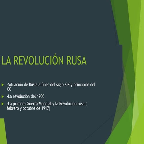 Cuestionario sobre la revolucion rusa | ODT