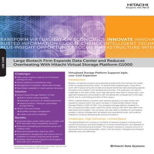 Use Case: Large Biotech Firm Expands Data Center and Reduces Overheating with...