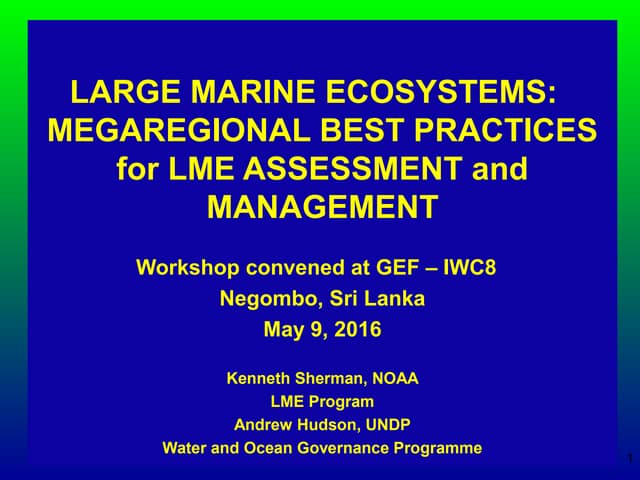 Role of Stakeholder Engagement in Integrated Water Management (A GEF ...