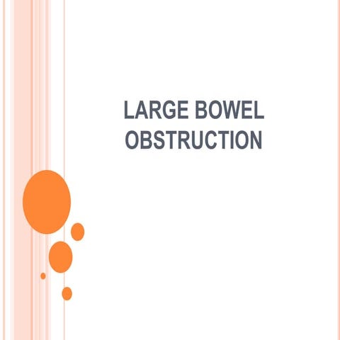 Large bowel obs 