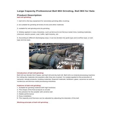 Large capacity professional ball mill grinding, ball mill for sale