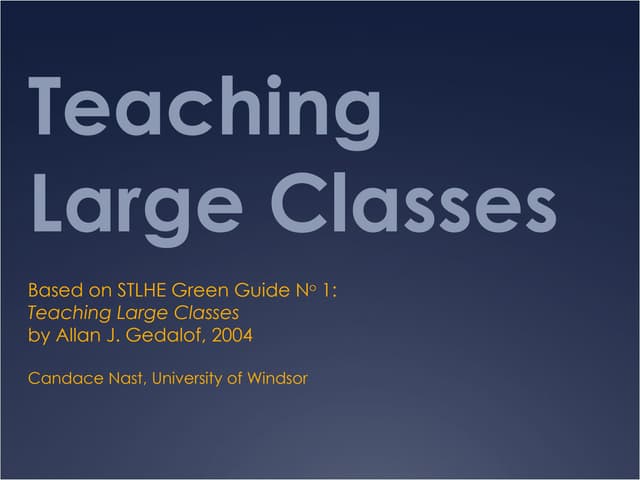 Large classes