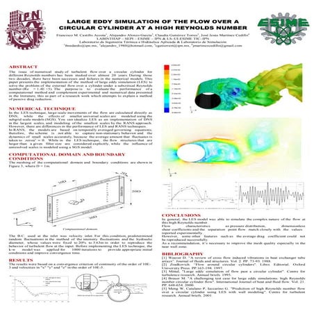 Large eddy simulation of the flow over a circular cylinder at high reynolds n...