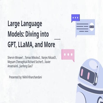 Large Language Models: Diving into GPT, LLaMA, and More