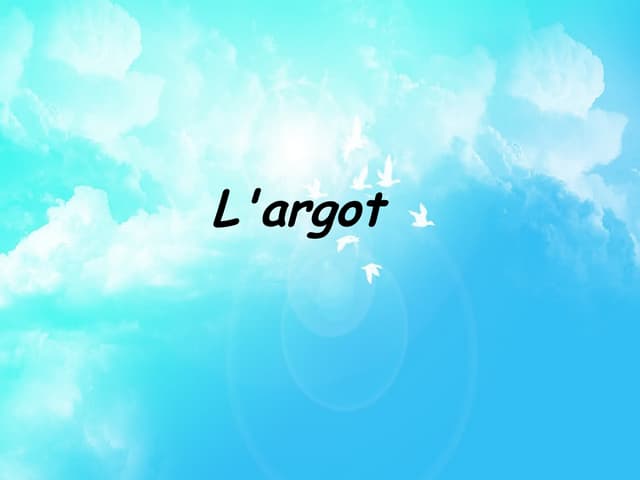 L'argot