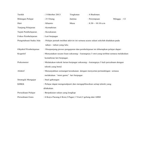 Lari berpagar f.4budi observe