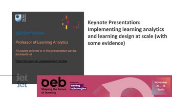 Keynote Presentation: Implementing learning analytics and learning design at ...