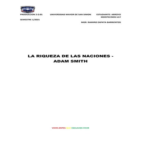 La riqueza de las naciones adam smith | PDF