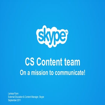 On a Mission to Communicate