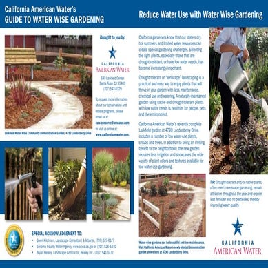 California Guide to Water Wise Gardening - California American Water’s