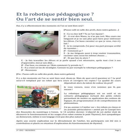 La robotique pédagogique