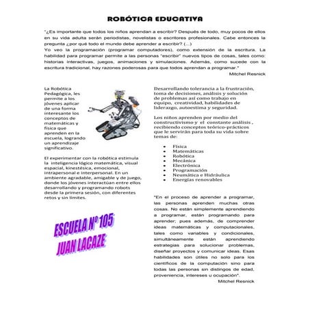 Robótica en la Escuela