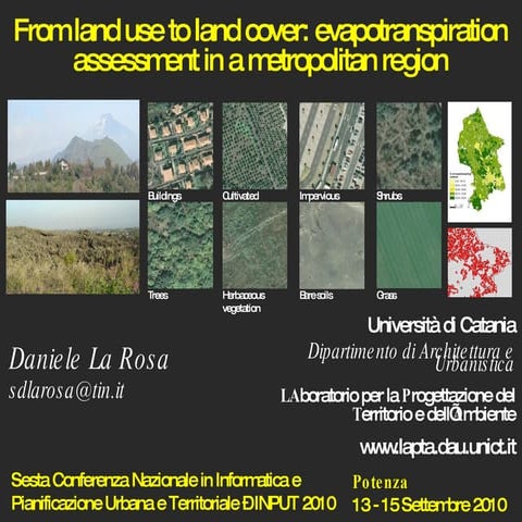 From land use to land cover: evapotraspiration assessment in a metropolitan r...