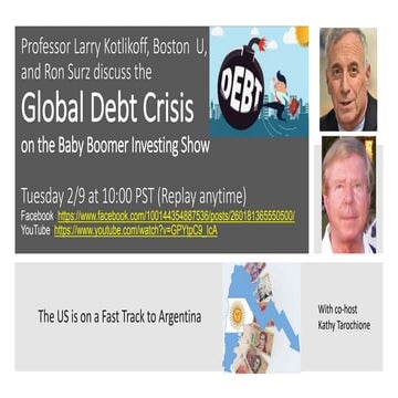The Global Debt Crisis discussed on the Baby Boomer investing Show