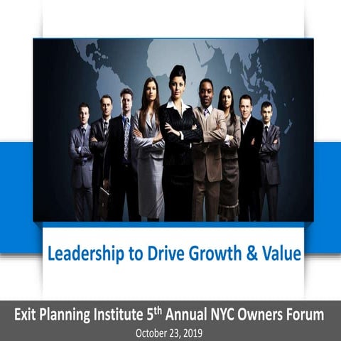 Leadership to Drive Growth & Value