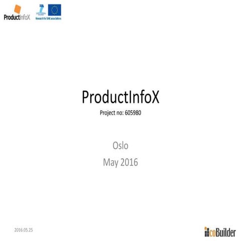 ProductInfoX - goals and results