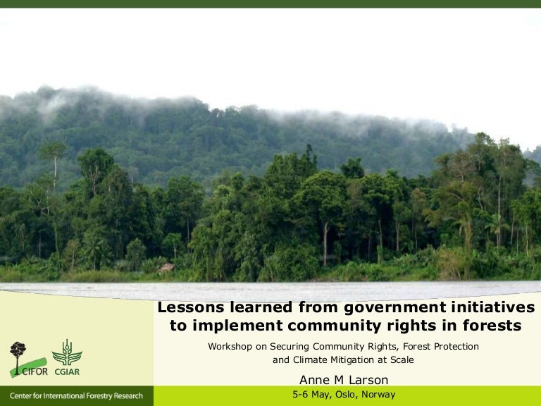 thumbnail of  Lessons learned from government initiatives to implement community rights in forests