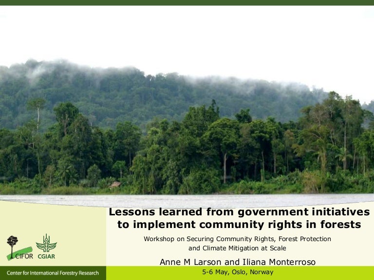 thumbnail of  Lessons learned from government initiatives to implement community rights in forests