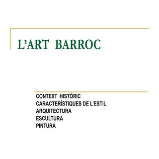 L’Art  Barroc