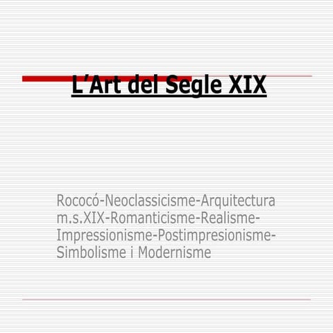 L’art del segle xix (i)