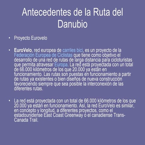 La Ruta Del Danubio En Bici PPT