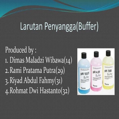 Larutan Penyangga (buffer)