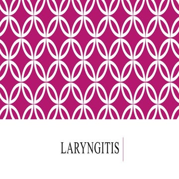 disorders of larynx laryngitis in adults