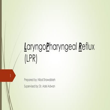 Laryngopharyngeal reflux
