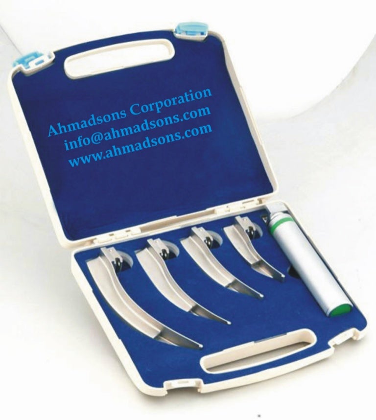 Macintosh Laryngoscopes Set Fiber Optic