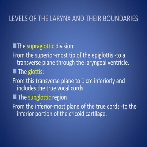 Larynx anatomy and laryngeal carcinoma | PPTX